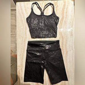 Calvin Klein biker shorts and work out top set- never worn!
